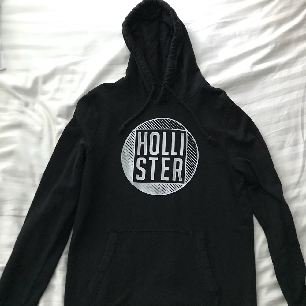Hollister Logo Hoodie Black - Size M